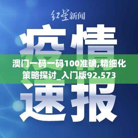 澳门一码一码100准确,精细化策略探讨_入门版92.573