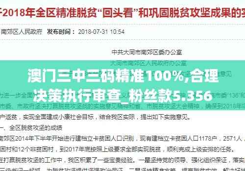 澳门三中三码精准100%,合理决策执行审查_粉丝款5.356