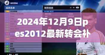 PES 2012最新转会补丁详解(2024年12月9日更新)