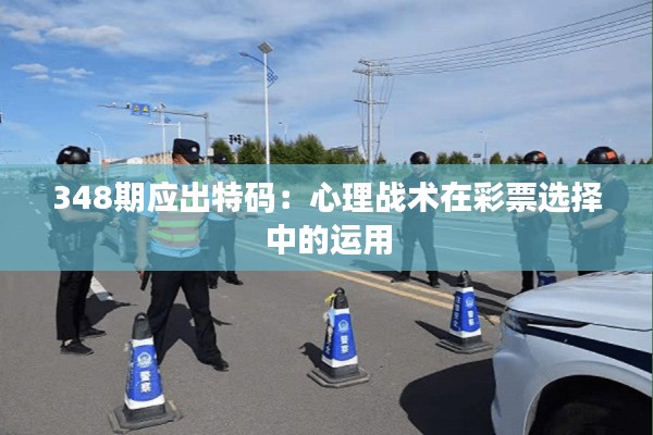 348期应出特码:心理战术在彩票选择中的运用