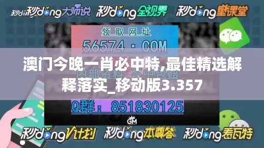 澳门今晚一肖必中特,最佳精选解释落实_移动版3.357