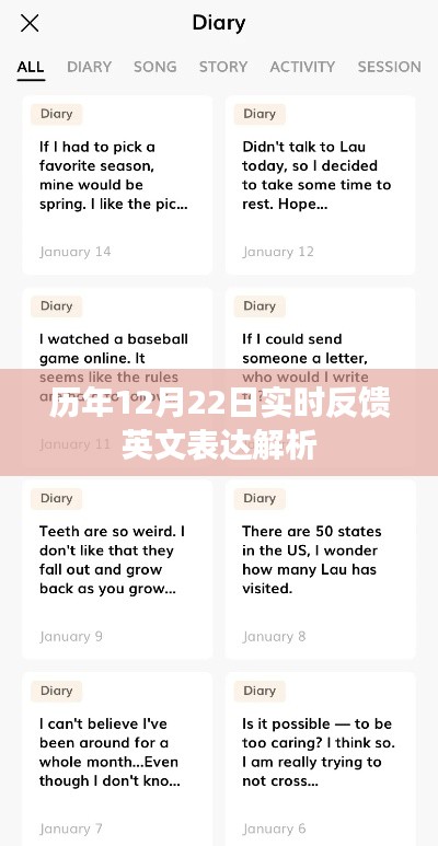 历年12月22日英文表达解析实时反馈汇总