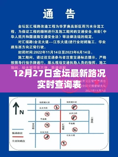 金坛最新路况实时更新查询表(12月27日)