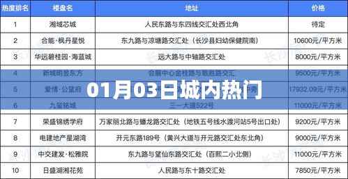 1月3日城内热点事件回顾