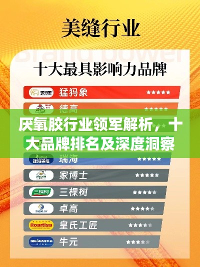 厌氧胶行业领军解析,十大品牌排名及深度洞察